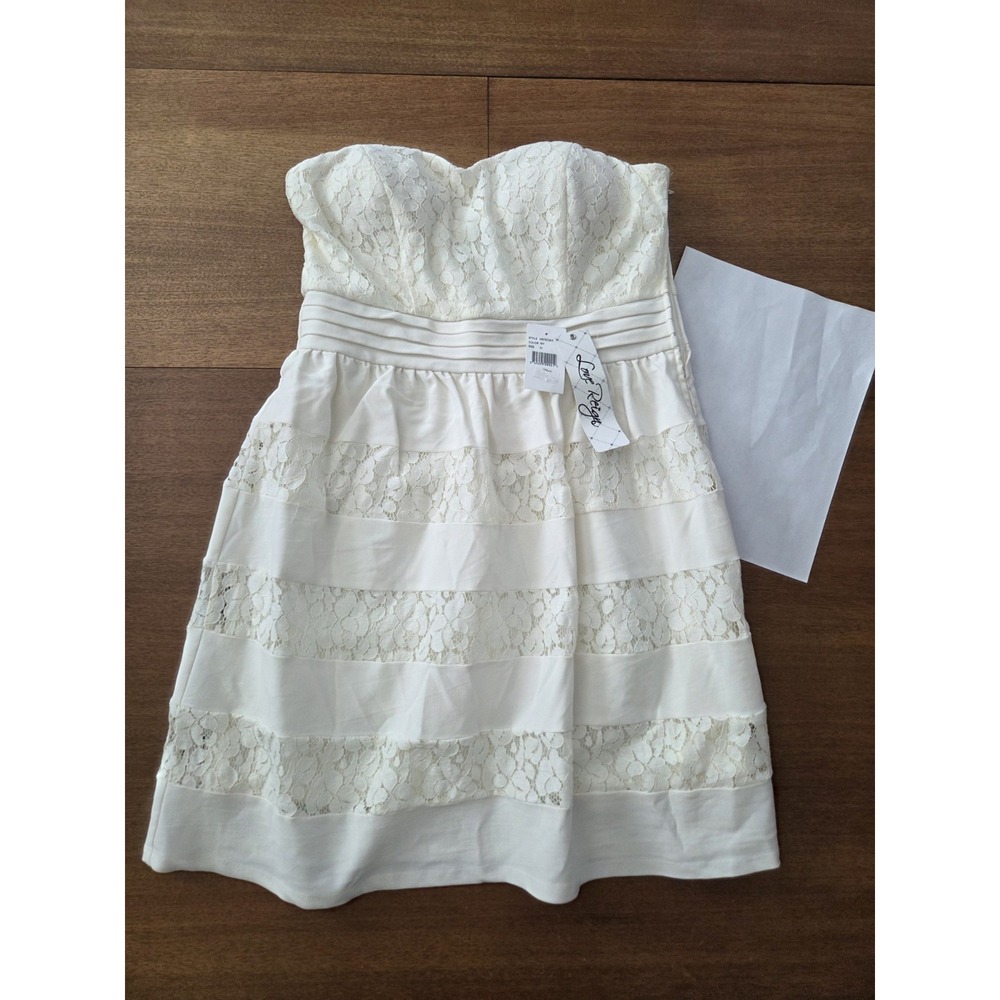 Love Reign Strapless Lace Dress Women's‎ Juniors 11 Ivory Coquette Romantic